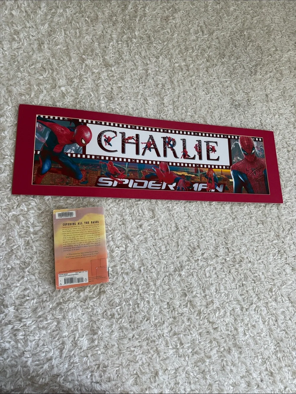Personalized Red Spider-Man Wall Name Plaque - Charlie